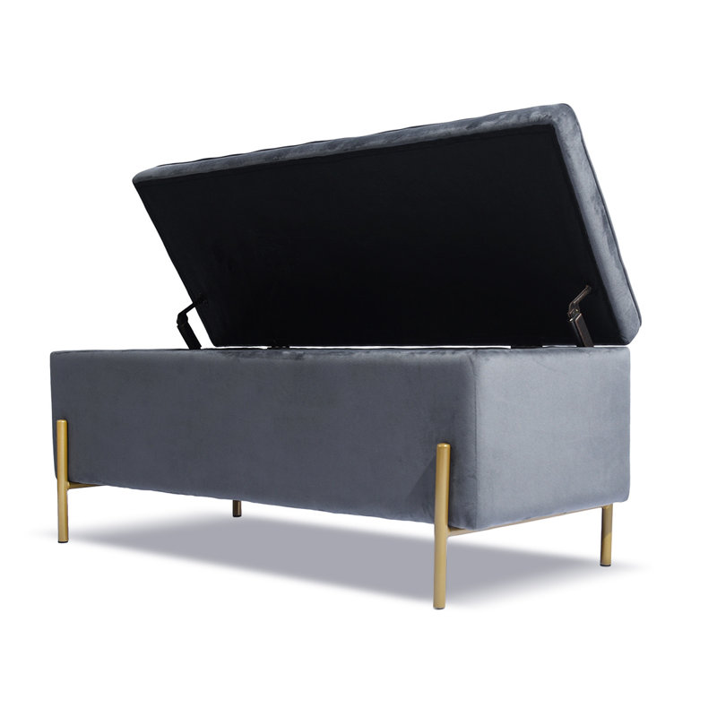 Mercury Row® Schmucker Upholstered Flip Top Storage Bench & Reviews